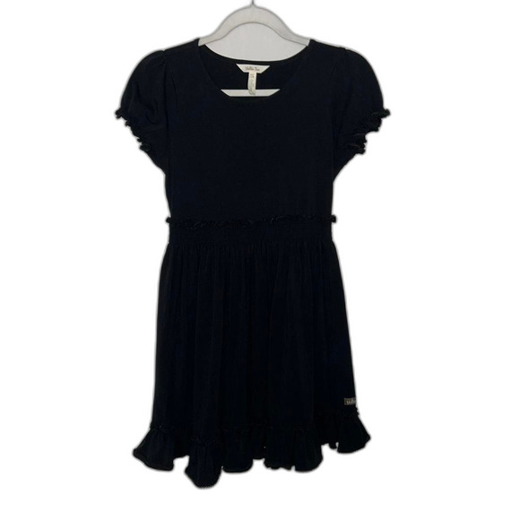 Matilda Jane Black Dress Girl's Size 14 Casual Everyday Event Girly Ruffle - Picture 1 of 8